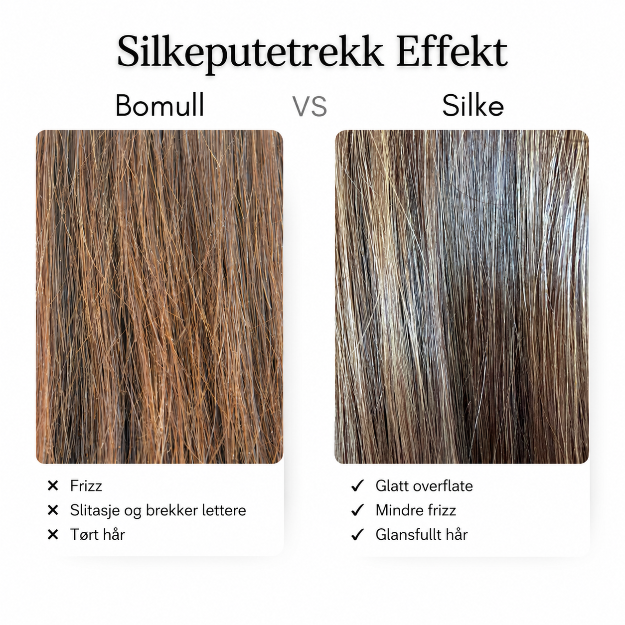 Silkeputetrekk | 100 % Mulberry-silke i Hvit