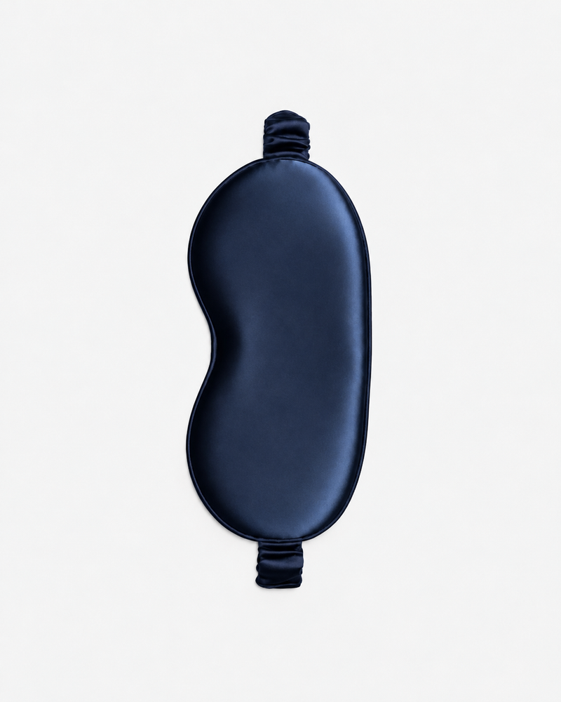 Midnight navy 100% Silke sovemaskene